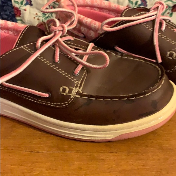 Timberland Brown and Pink Leather Dockside Shoes - Picture 2 of 8